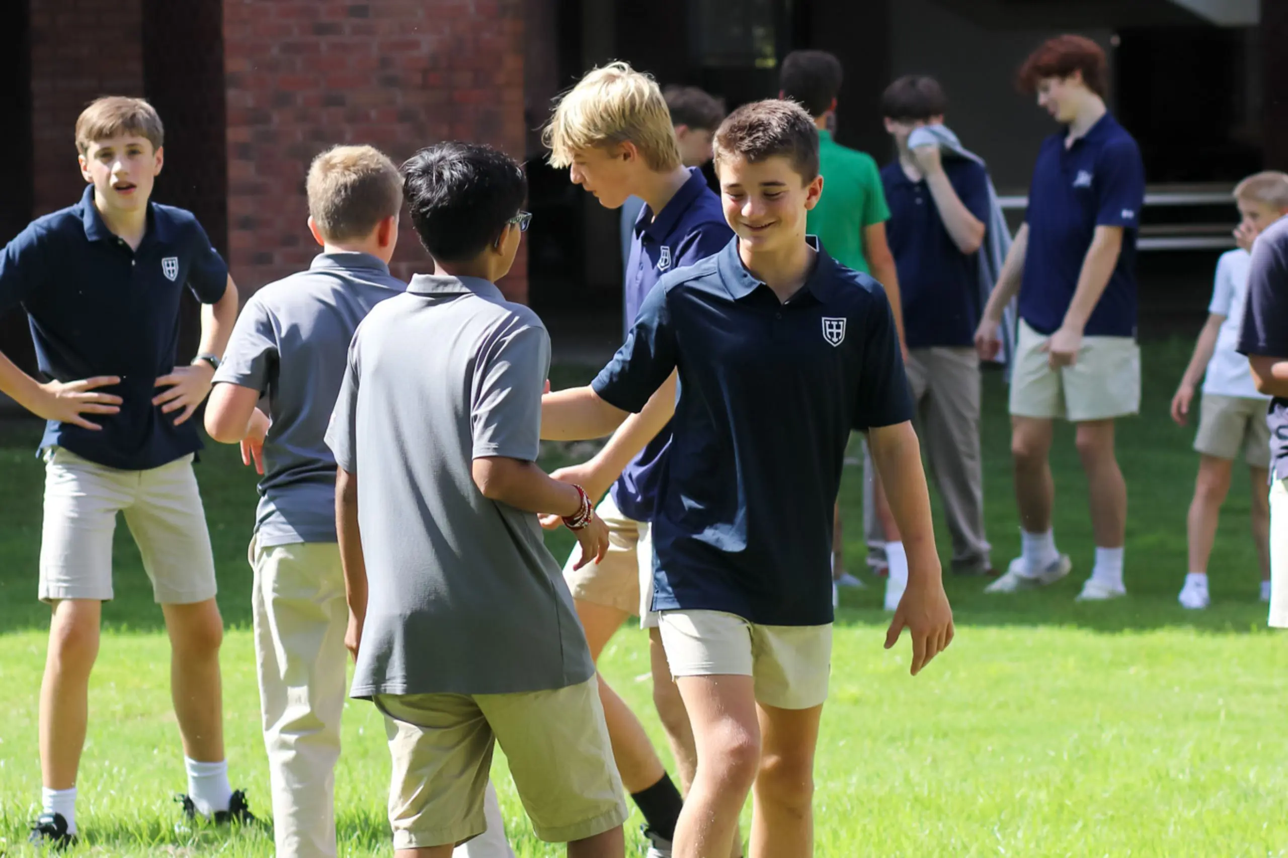 Students on field
