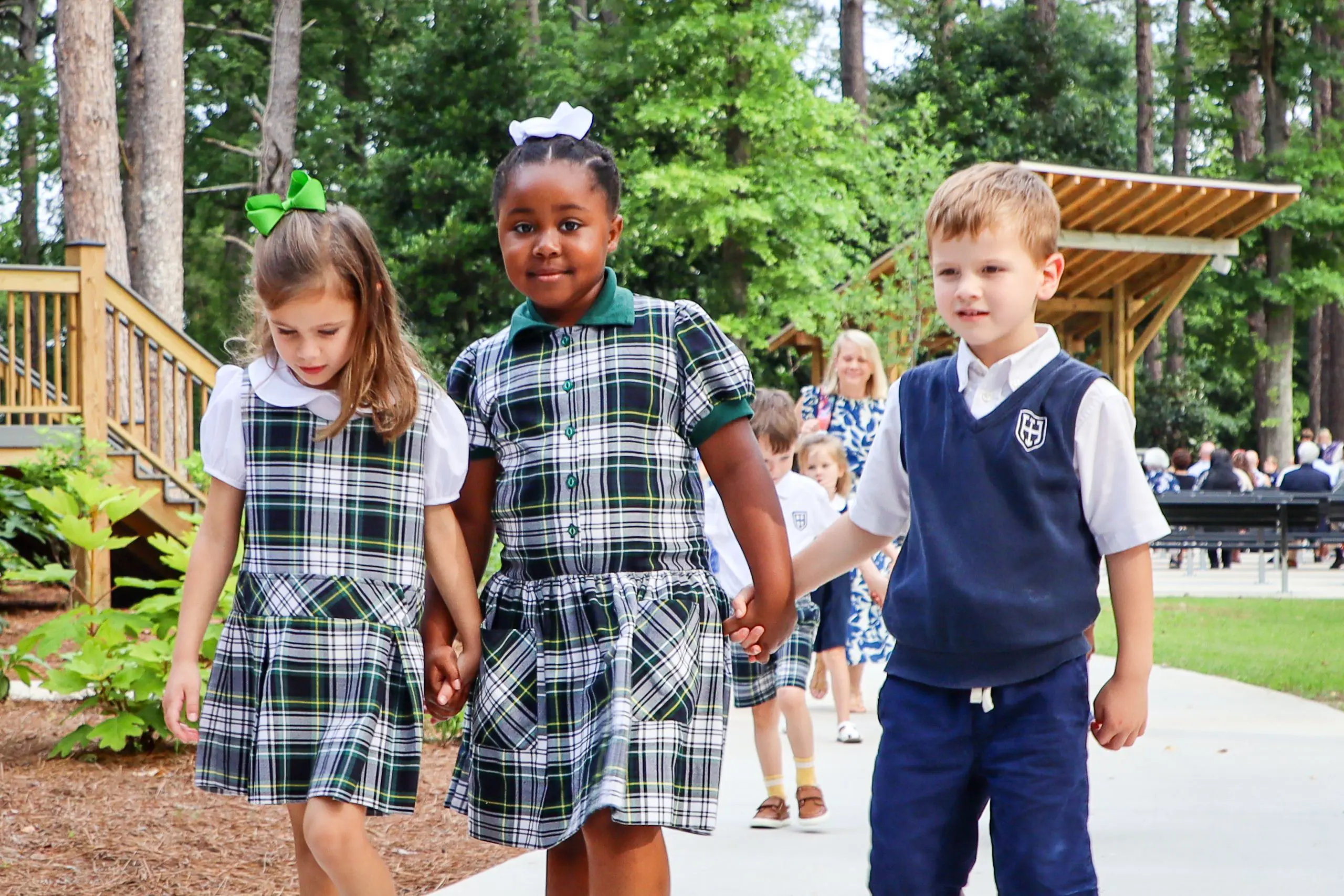 Children holding hands