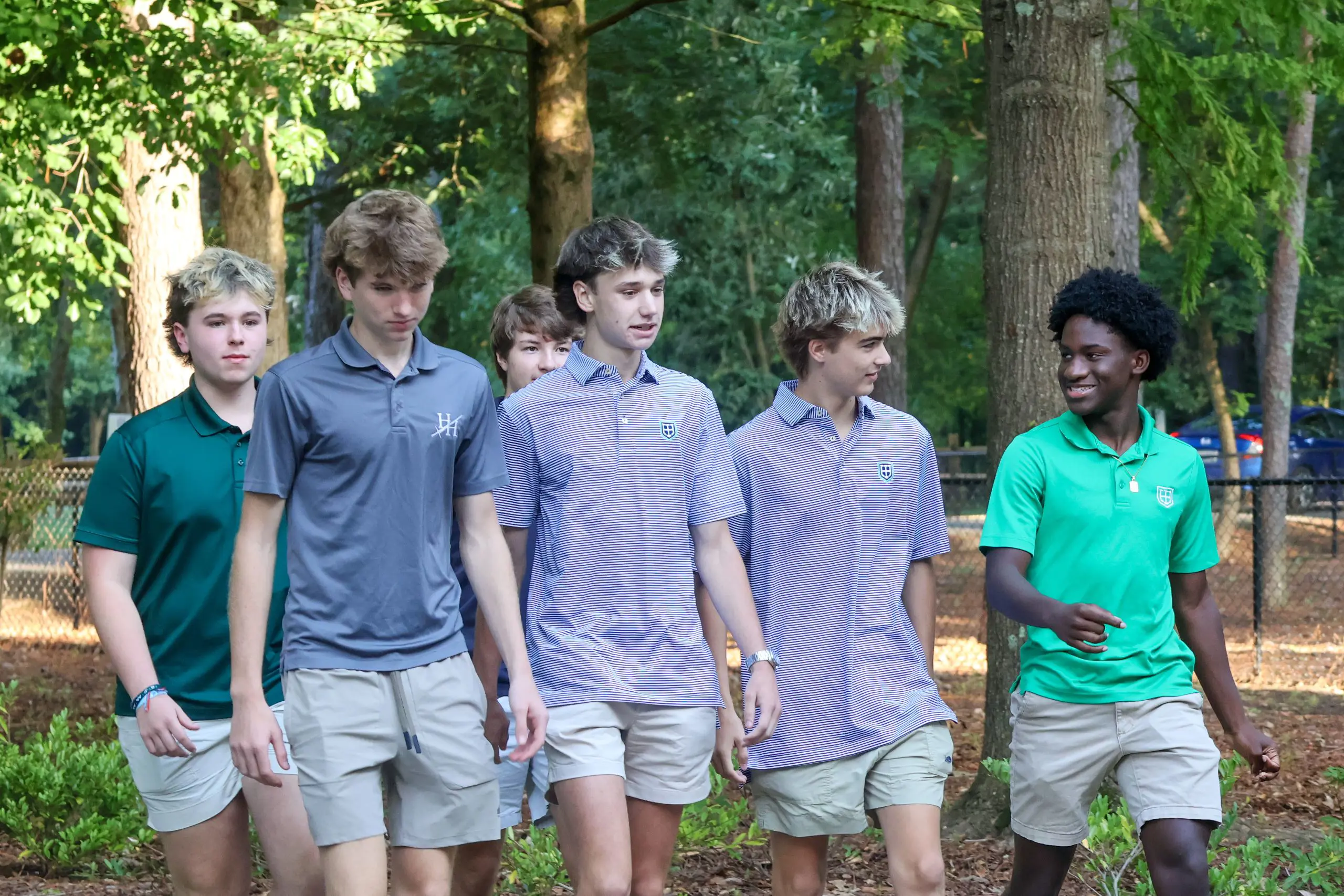 Boys walking to school