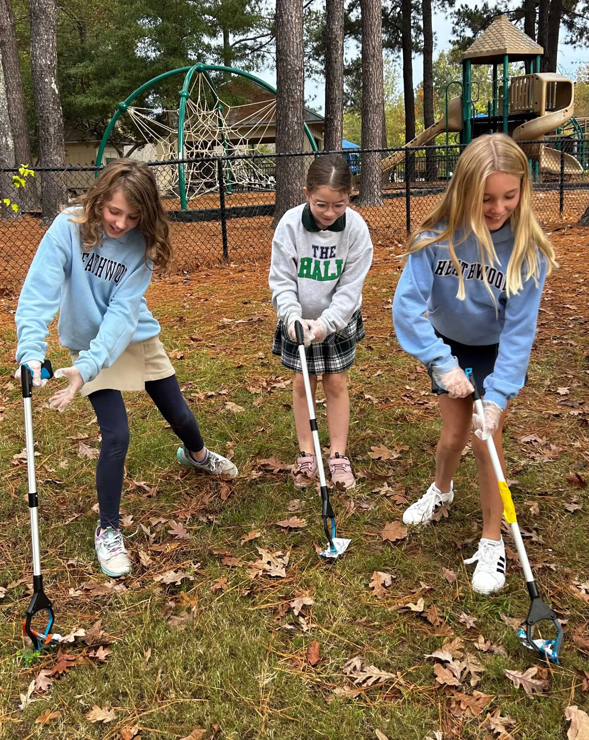 Students playing outside