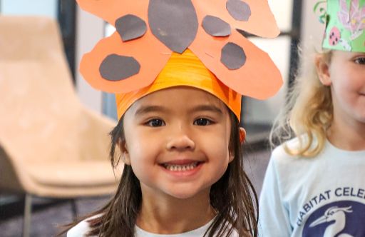 early childhood students in art class